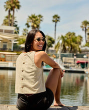 Taj Hemp Button Back Tank