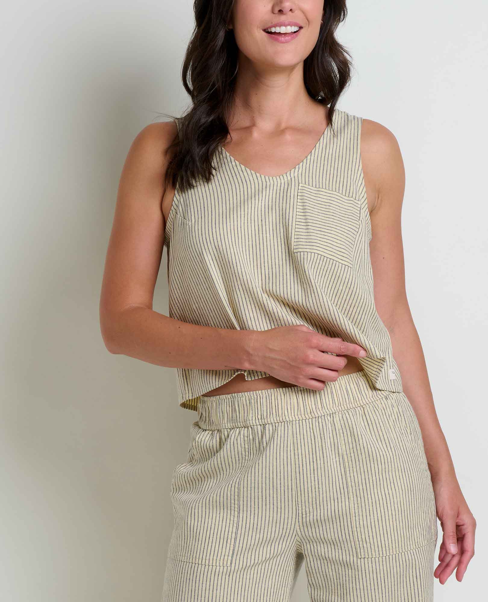 Taj Hemp Button Back Tank
