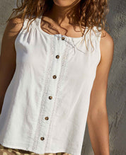 Manzana Button Front Tank