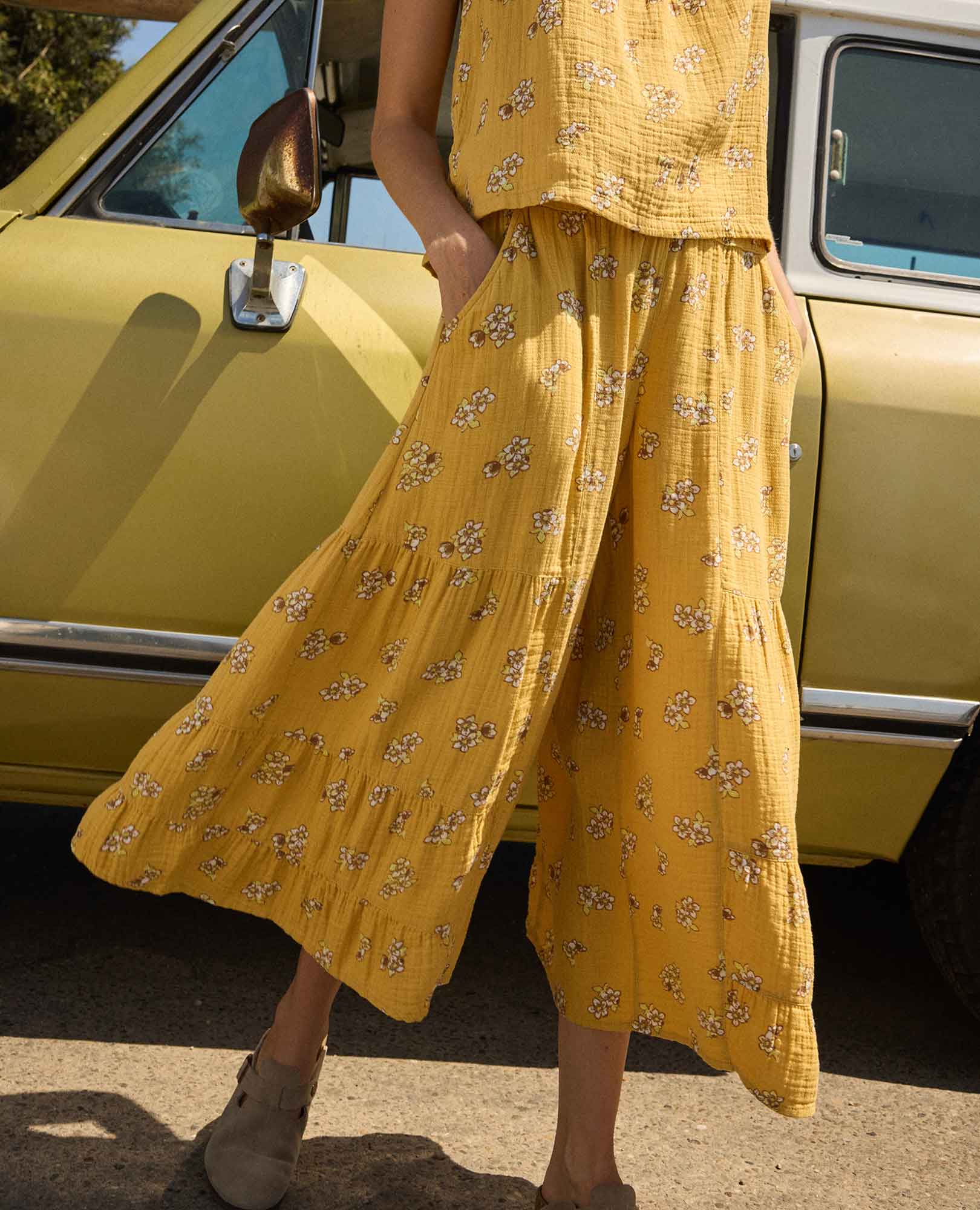 Tate Double Weave Palazzo Pant