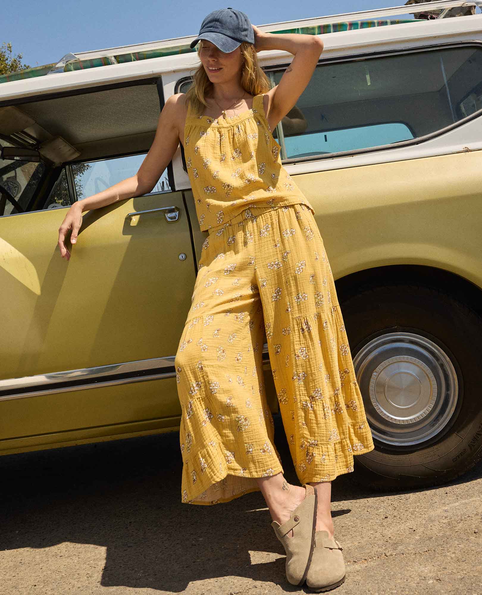 Tate Double Weave Palazzo Pant