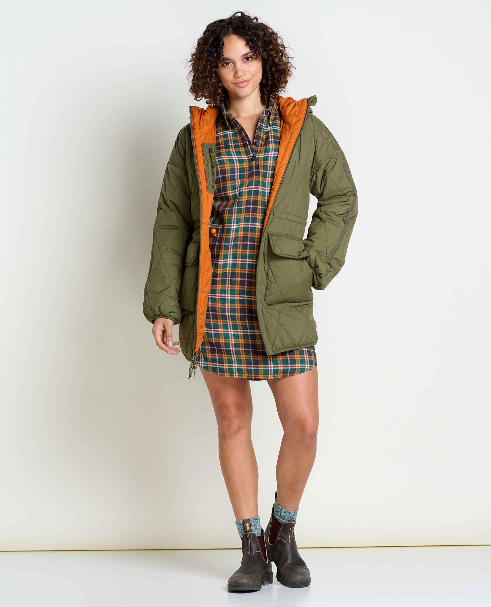 Re-Form Flannel Shirtdress