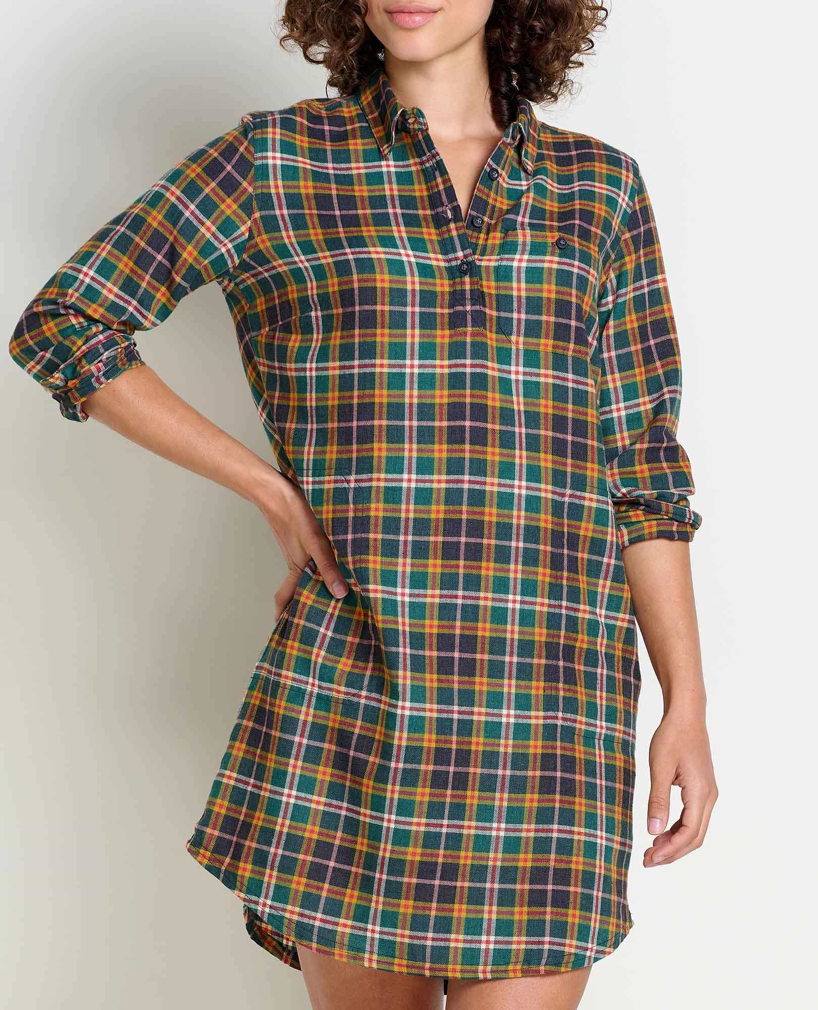 Re-Form Flannel Shirtdress