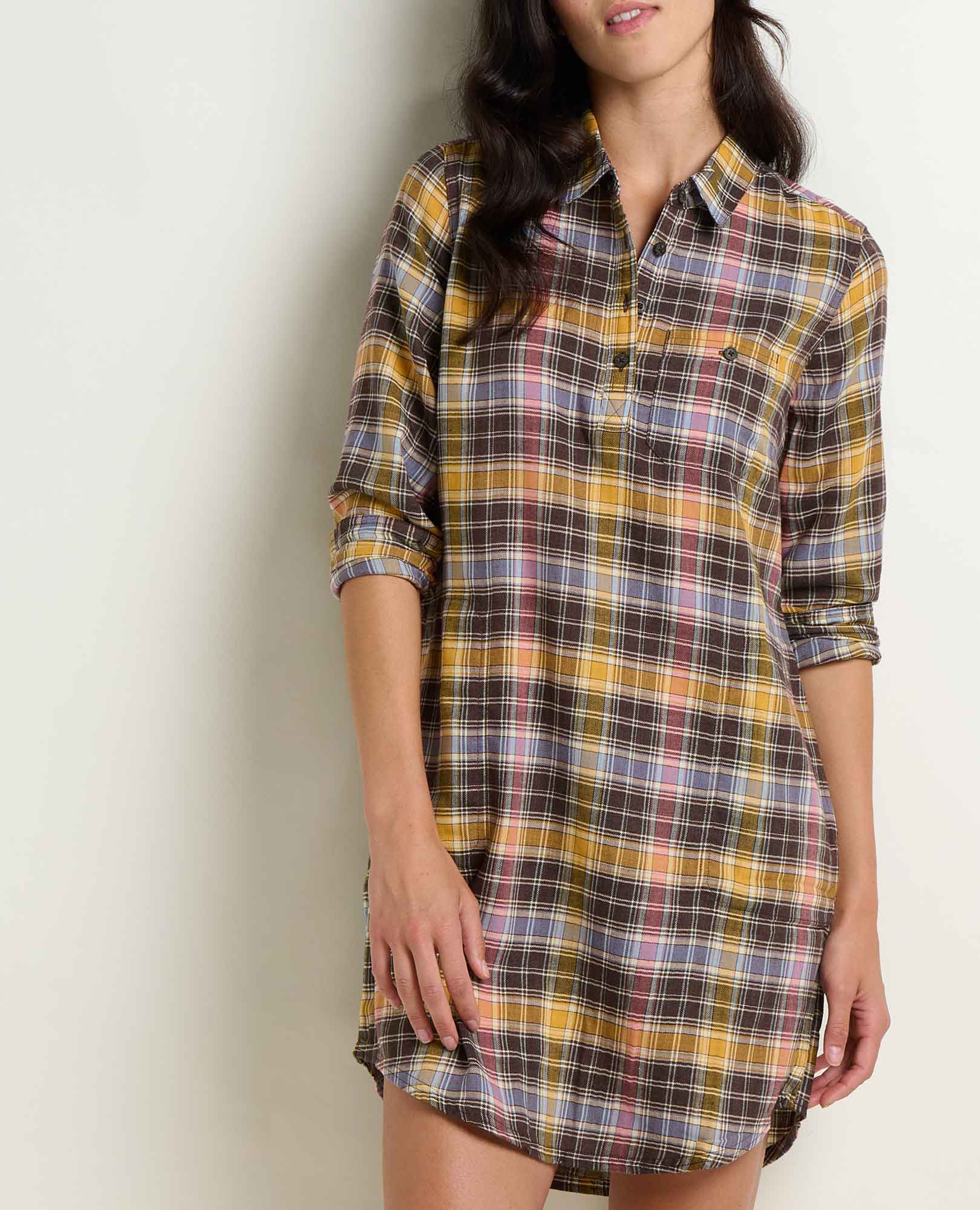 Re-Form Flannel Shirtdress
