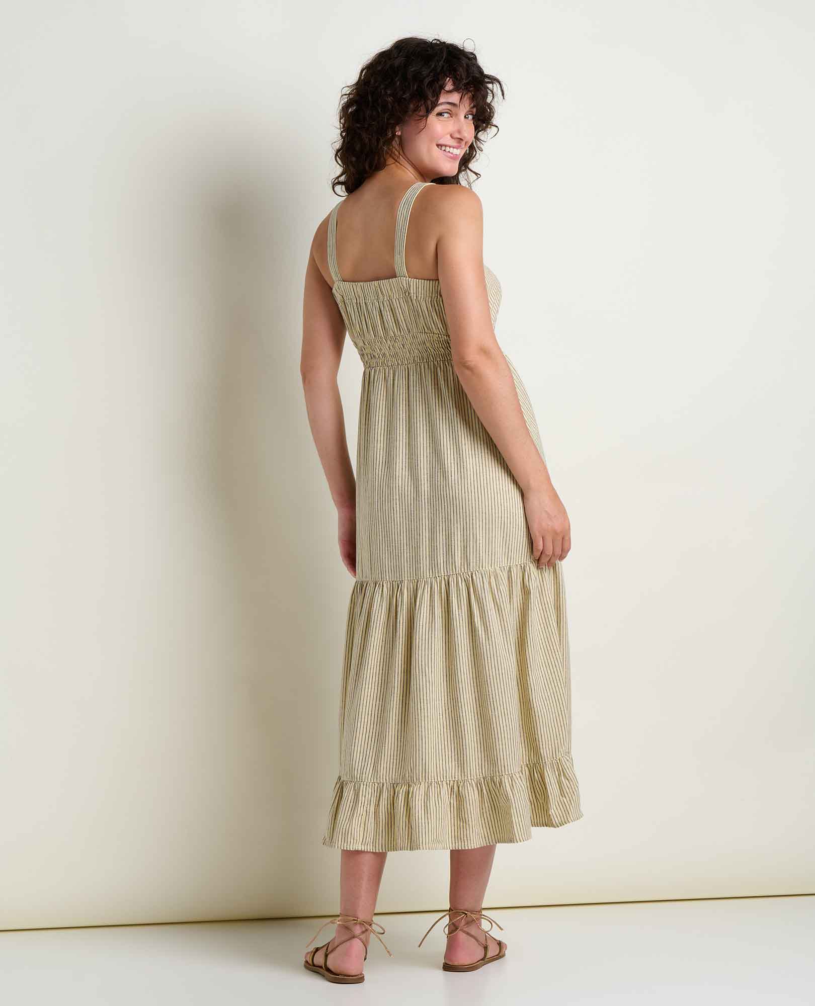 Taj Hemp Tiered Midi Dress