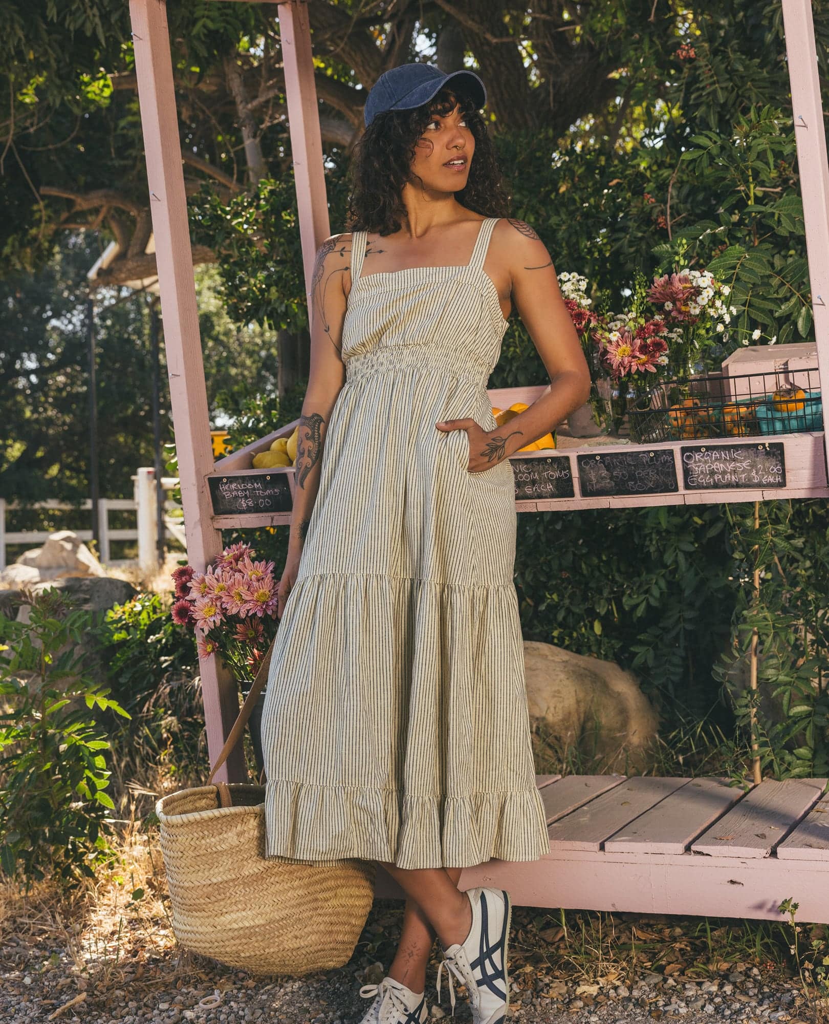 Taj Hemp Tiered Midi Dress