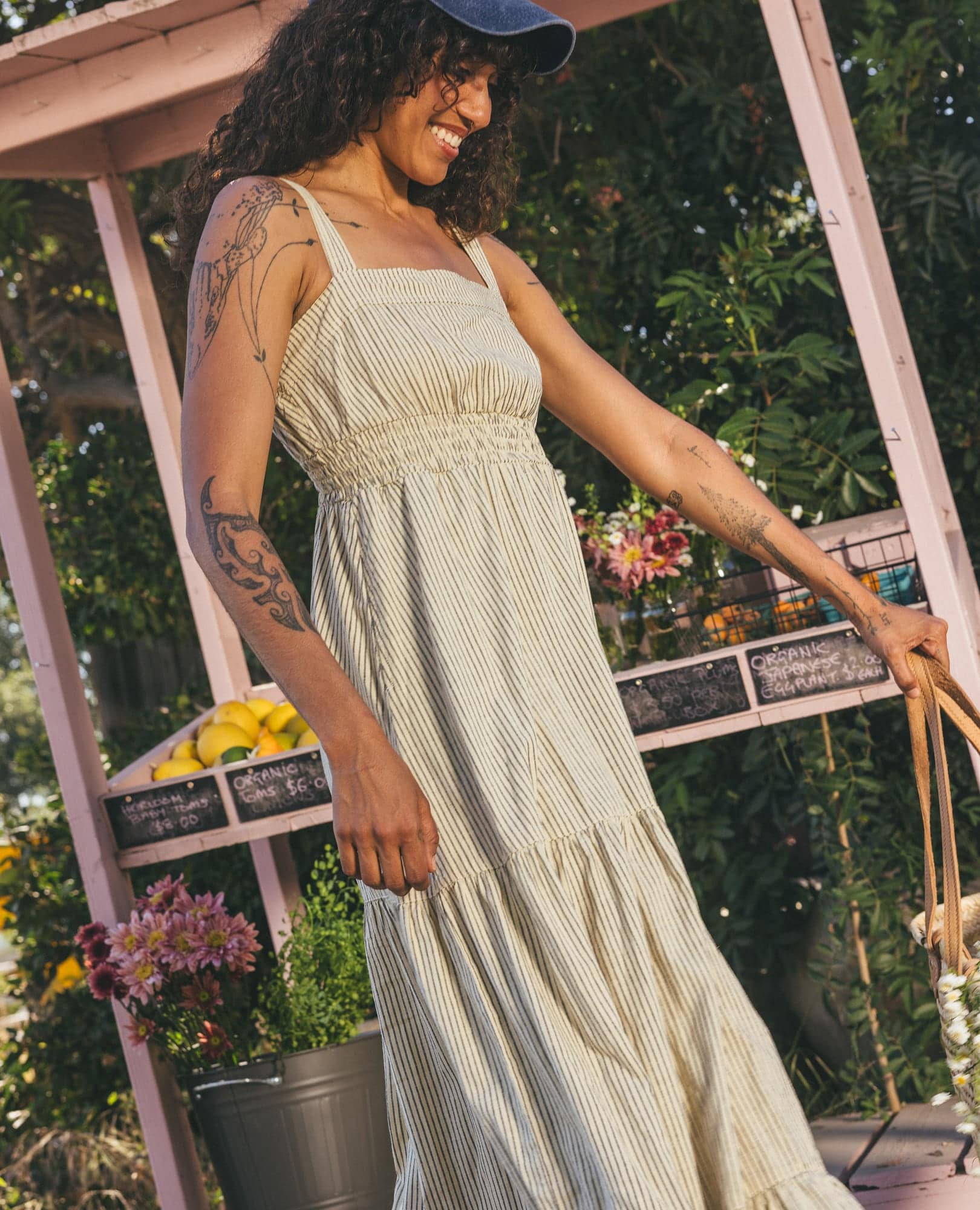 Taj Hemp Tiered Midi Dress